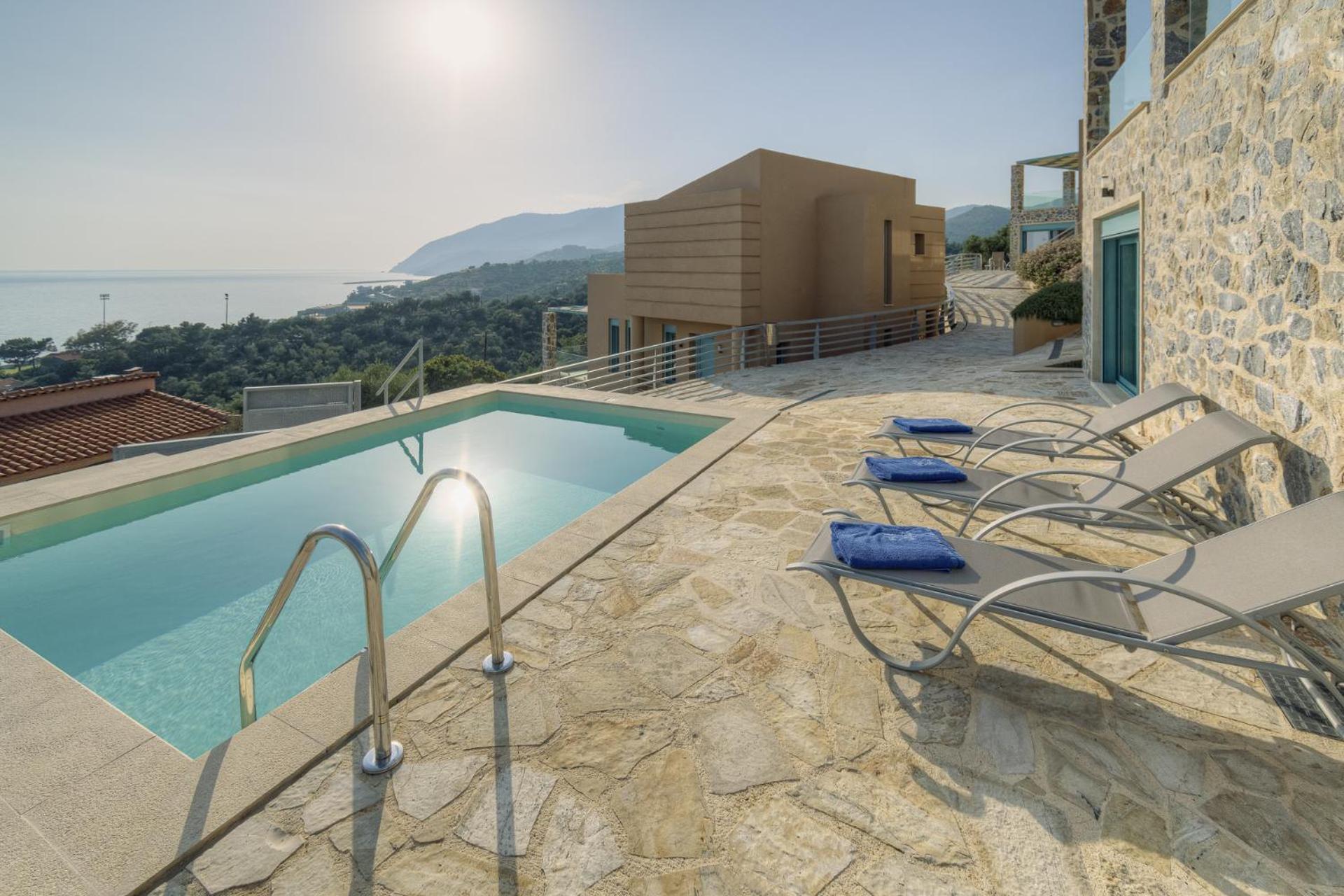 Ouzo Panoramic Houses 2, With Private Pool Plomari Exterior photo